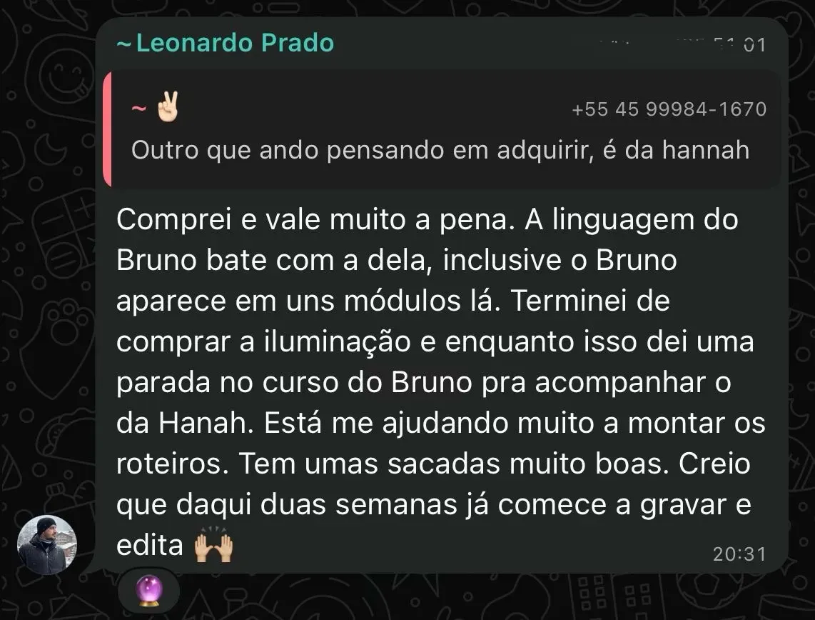 Depoimento de Leonardo Prado